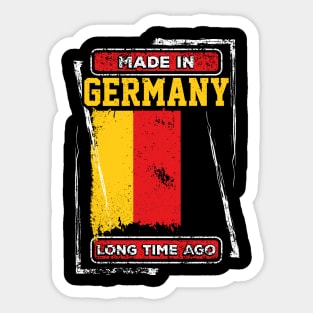 Germany Flag Born Distressed Novelty Gift Sticker